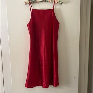 Gilligan and Omalley Elegant Red Slip Dress